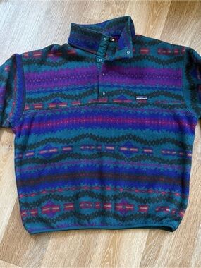 Patagonia Vintage 1993 Sacajawea Bluegrass Synchilla Large